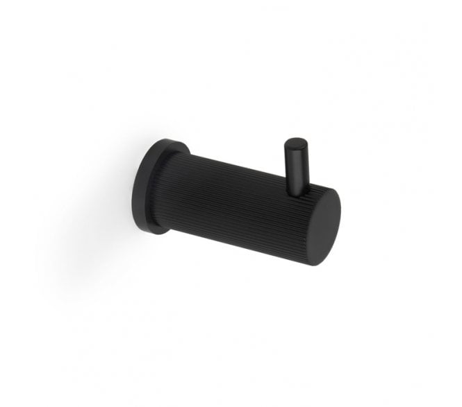 A&W AW776 Brunel Reeded Coat Hook - Matt Black