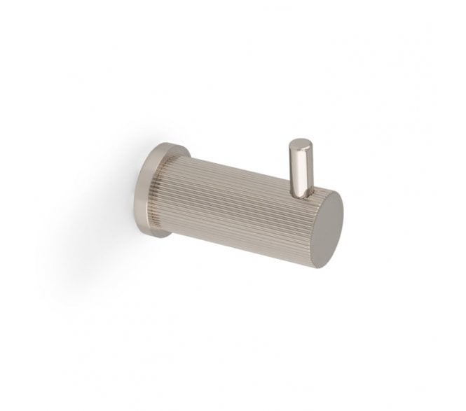 A&W AW776 Brunel Reeded Coat Hook - Polished Nickel PVD