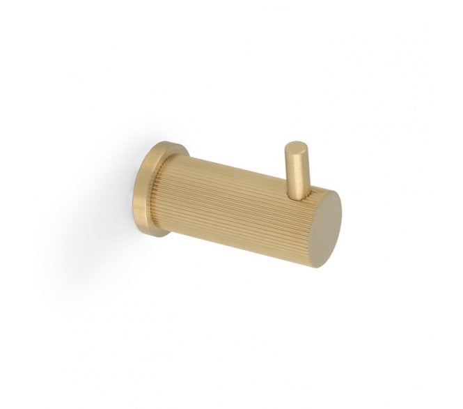 A&W AW776 Brunel Reeded Coat Hook - Satin Brass PVD