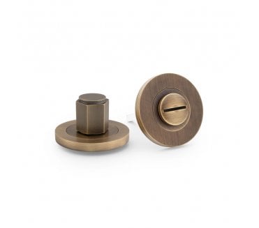 A&W AW794 Hex Bathroom Turn & Release Set - Italian Brass