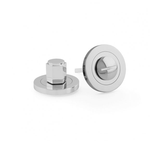 A&W AW794 Hex Bathroom Turn & Release Set - Polished Chrome