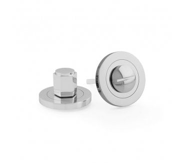 A&W AW794 Hex Bathroom Turn & Release Set - Polished Chrome