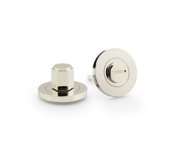 A&W AW794 Hex Bathroom Turn & Release Set - Polished Nickel