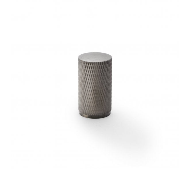 A&W AW800 Brunel Diamond Knurled Cylinder Cupboard Knobs - Dark Bronze