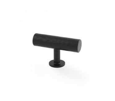 A&W AW804 Leila Hammered T-Bar Cabinet Knob - Matt Black