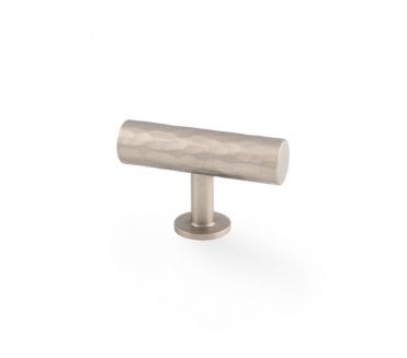 A&W AW804 Leila Hammered T-Bar Cabinet Knob - Satin Nickel