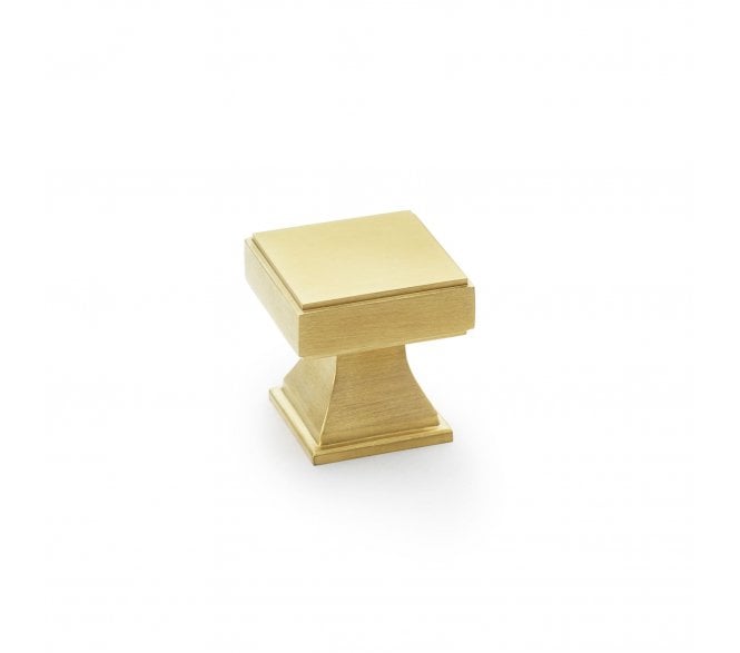 A&W AW80630 Jesper Square Cupboard Knobs - Satin Brass