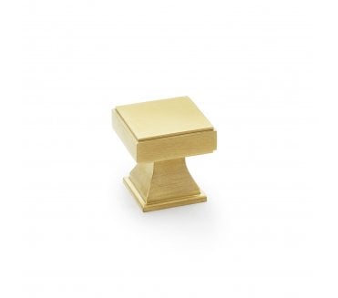 A&W AW80630 Jesper Square Cupboard Knobs - Satin Brass