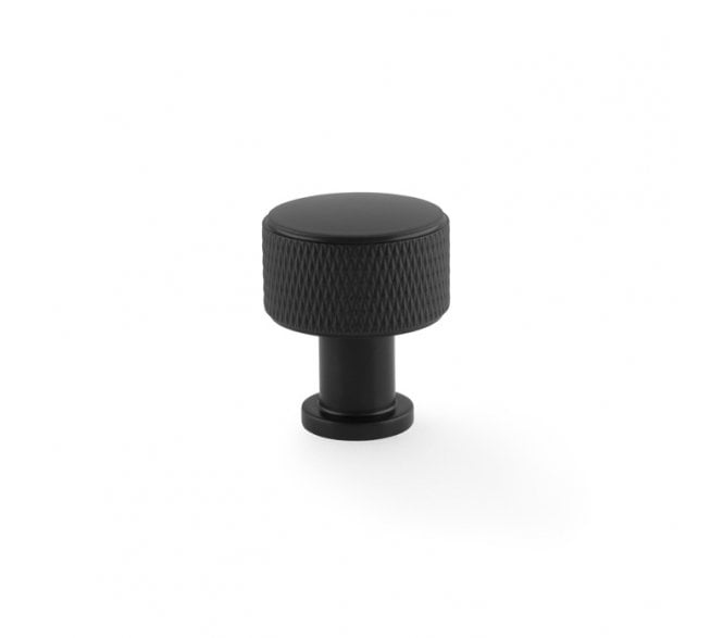 A&W AW807K Lucia Diamond Knurled Cupboard Knobs - Black