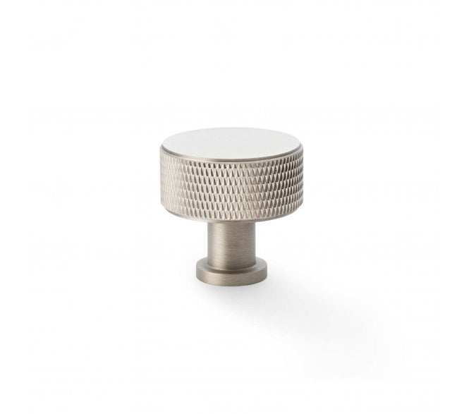 A&W AW807K Lucia Diamond Knurled Cupboard Knobs - Satin Nickel