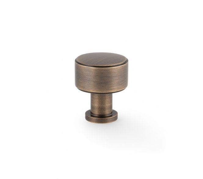 A&W AW807P Lucia Plain Cabinet Knobs - Antique Brass