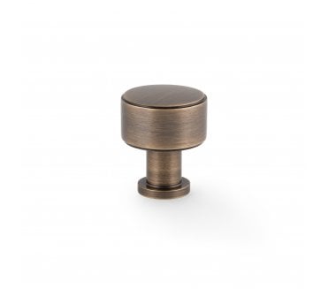A&W AW807P Lucia Plain Cabinet Knobs - Antique Brass