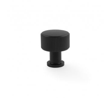 A&W AW807R Lucia Reeded Cupboard Knobs - Black