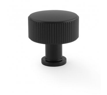 A&W AW807R Lucia Reeded Cupboard Knobs - Black