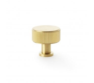 A&W AW807R Lucia Reeded Cupboard Knobs - Satin Brass