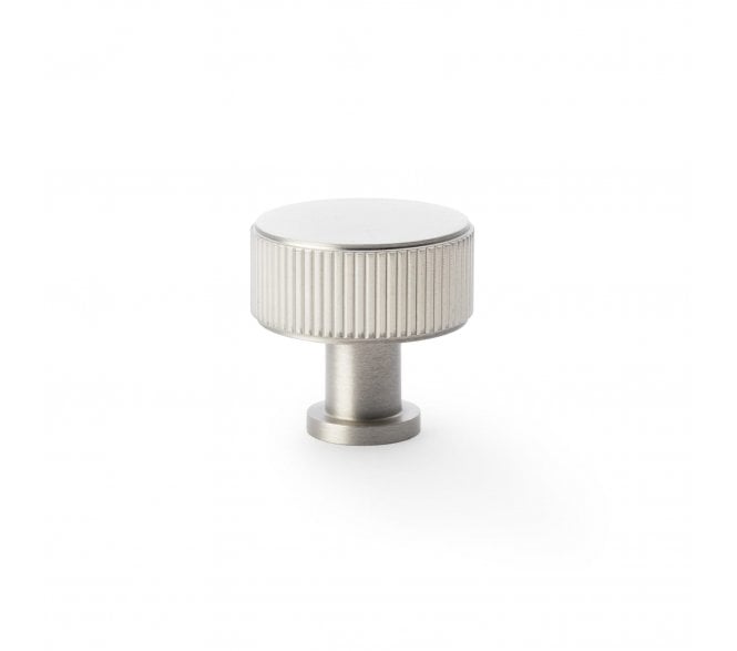 A&W AW807R Lucia Reeded Cupboard Knobs - Satin Nickel