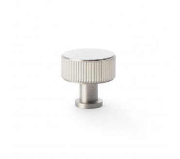 A&W AW807R Lucia Reeded Cupboard Knobs - Satin Nickel