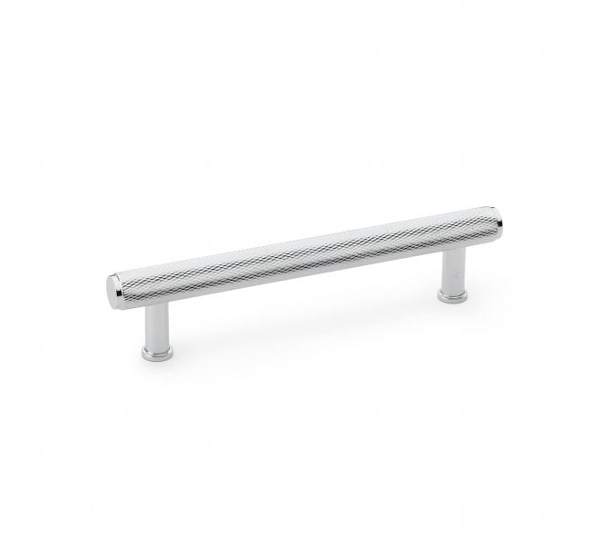 A&W AW809 Crispin Diamond Knurled T- Bar Cabinet Pull Handles - Polished Chrome