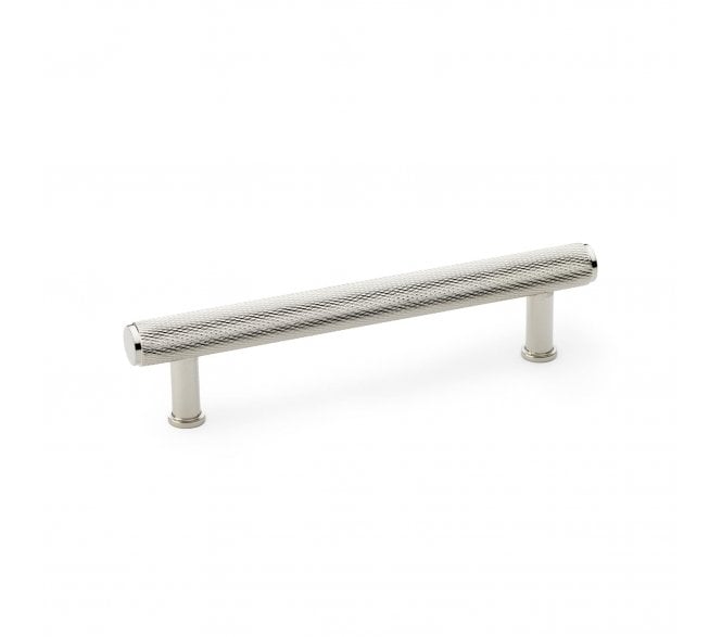A&W AW809 Crispin Diamond Knurled T- Bar Cabinet Pull Handles - Polished Nickel