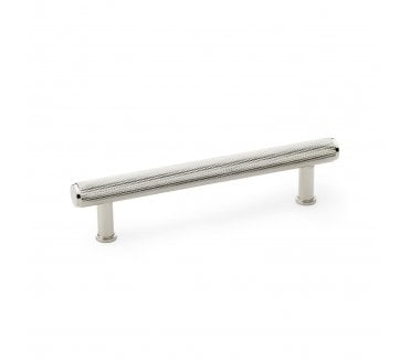 A&W AW809 Crispin Diamond Knurled T- Bar Cabinet Pull Handles - Polished Nickel