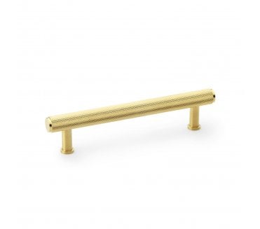A&W AW809 Crispin Diamond Knurled T- Bar Cabinet Pull Handles - Satin Brass