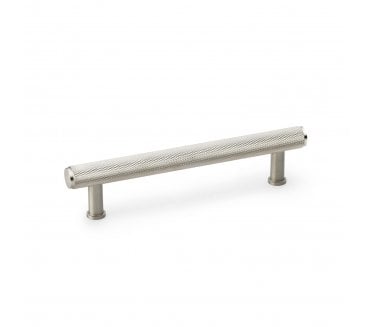 A&W AW809 Crispin Diamond Knurled T- Bar Cabinet Pull Handles - Satin Nickel