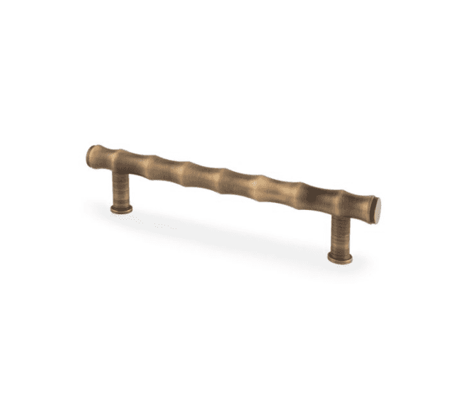 A&W AW809B Crispin Bamboo T- Bar Cabinet Pull Handles - Antique Brass