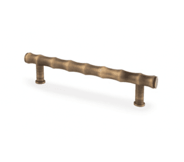 A&W AW809B Crispin Bamboo T- Bar Cabinet Pull Handles - Antique Brass
