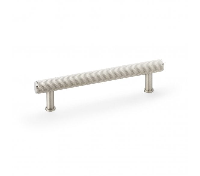 A&W AW809R Crispin Reeded T- Bar Cabinet Pull Handles - Satin Nickel
