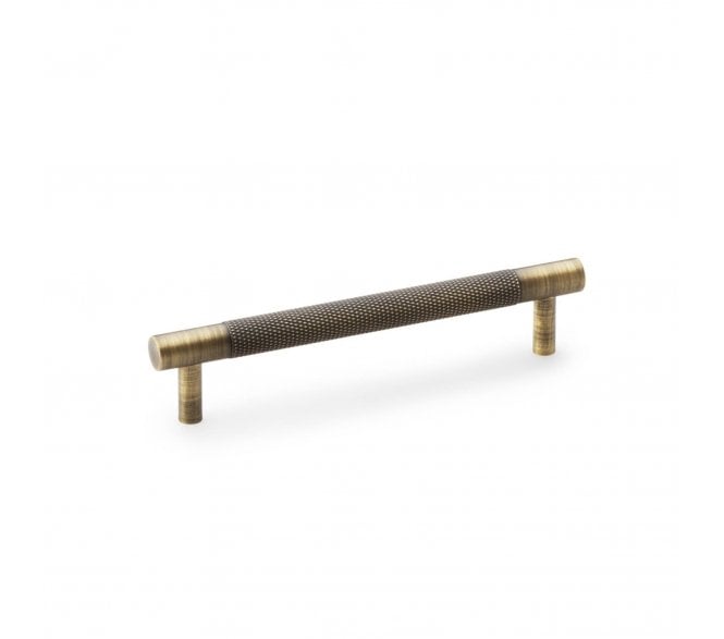 A&W AW810 Brunel Diamond Knurled T- Bar Cabinet Pull Handles - Antique Brass