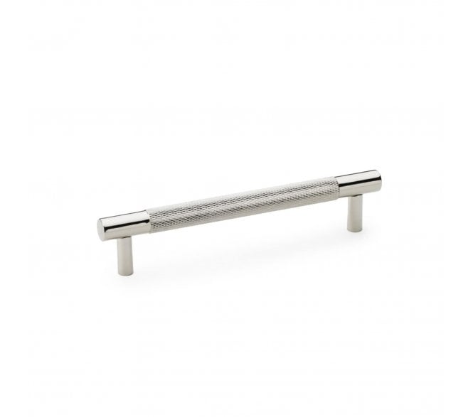 A&W AW810 Brunel Diamond Knurled T- Bar Cabinet Pull Handles - Polished Nickel