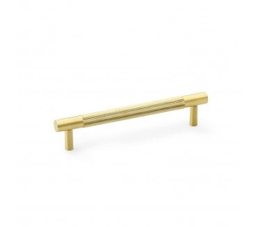 A&W AW810 Brunel Diamond Knurled T- Bar Cabinet Pull Handles - Satin Brass
