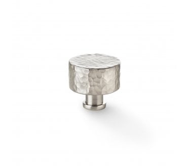 A&W AW816 Leila Hammered Cupboard Knobs - Satin Nickel
