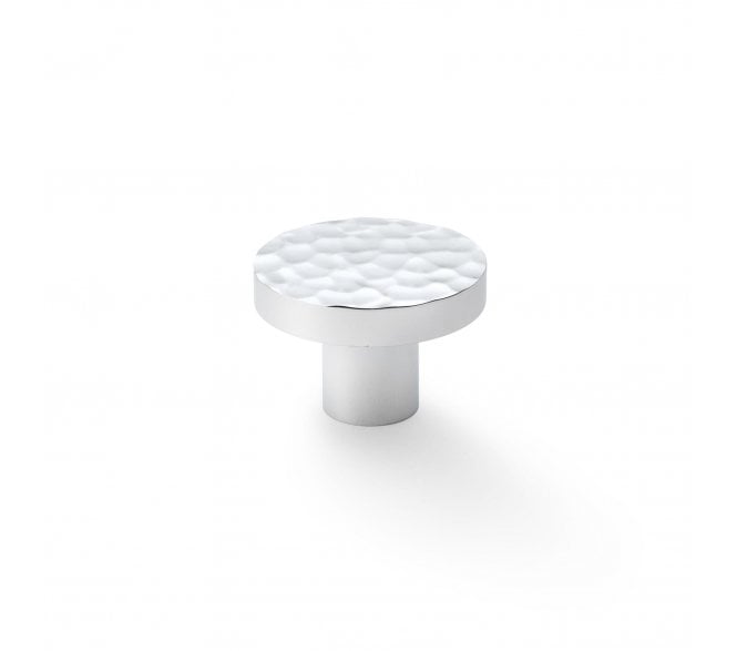 A&W AW820 Hanover Hammered Cupboard Knobs - Polished Chrome