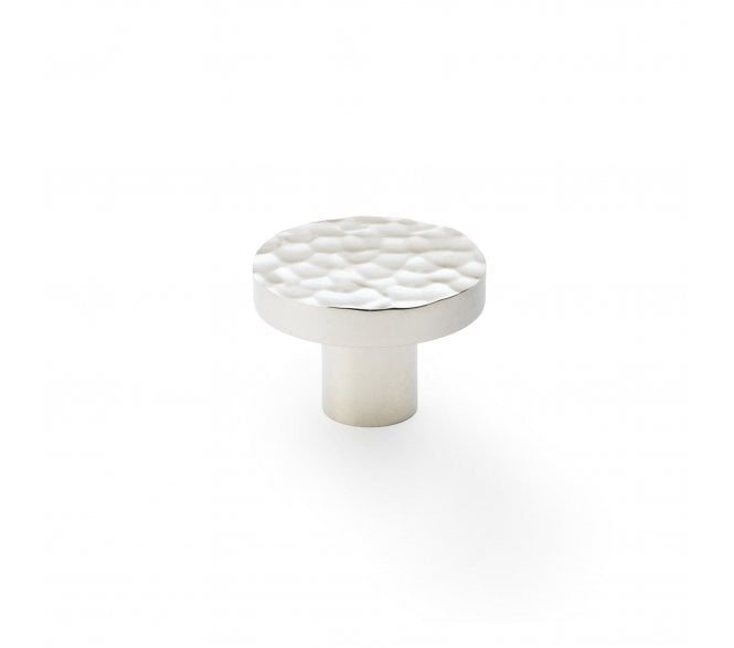 A&W AW820 Hanover Hammered Cupboard Knobs - Polished Nickel