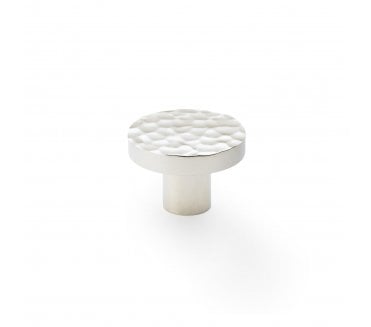 A&W AW820 Hanover Hammered Cupboard Knobs - Polished Nickel