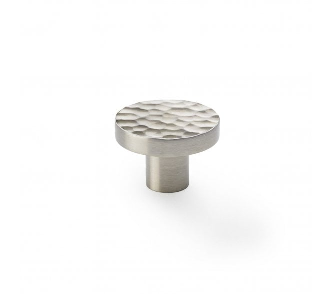 A&W AW820 Hanover Hammered Cupboard Knobs - Satin Nickel