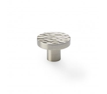 A&W AW820 Hanover Hammered Cupboard Knobs - Satin Nickel