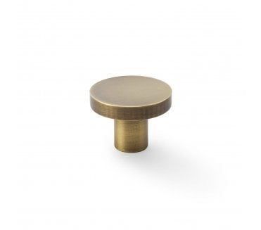 A&W AW821 Hanover Smooth Cupboard Knobs - Antique Brass
