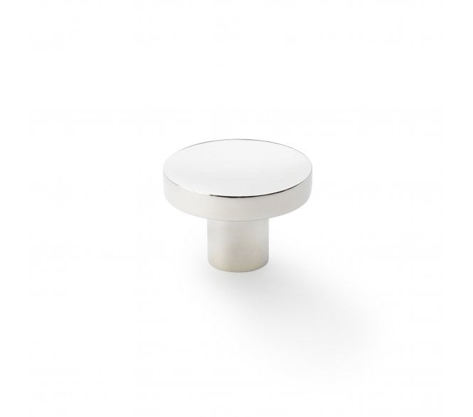 A&W AW821 Hanover Smooth Cupboard Knobs - Polished Nickel