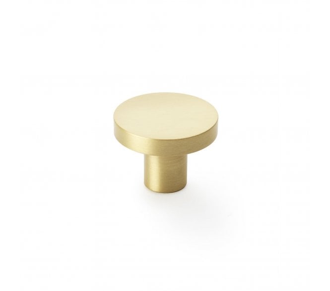 A&W AW821 Hanover Smooth Cupboard Knobs - Satin Brass