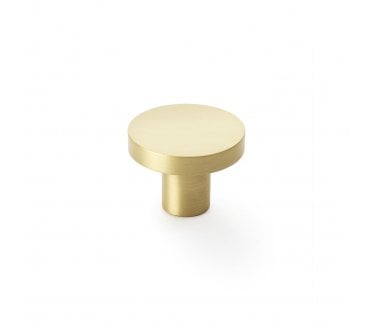A&W AW821 Hanover Smooth Cupboard Knobs - Satin Brass