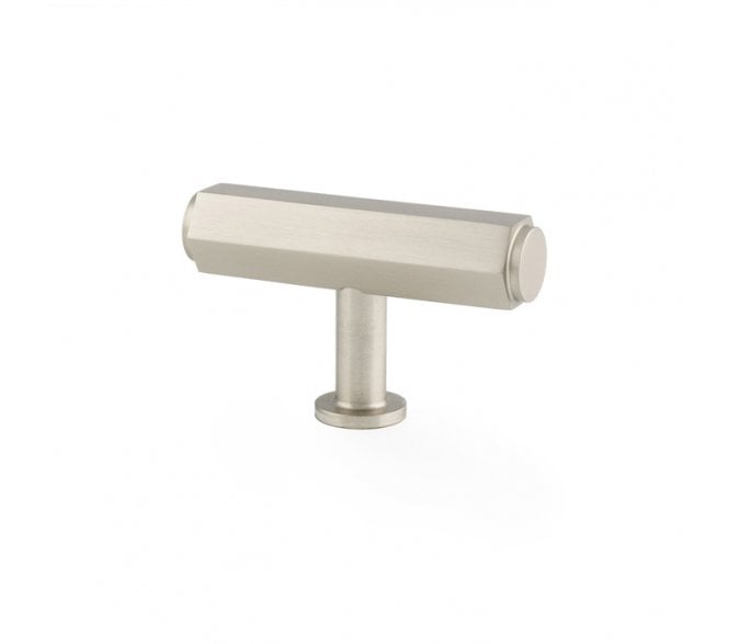 A&W AW829 Vesper Hex T- Bar Cabinet Knobs - Satin Nickel