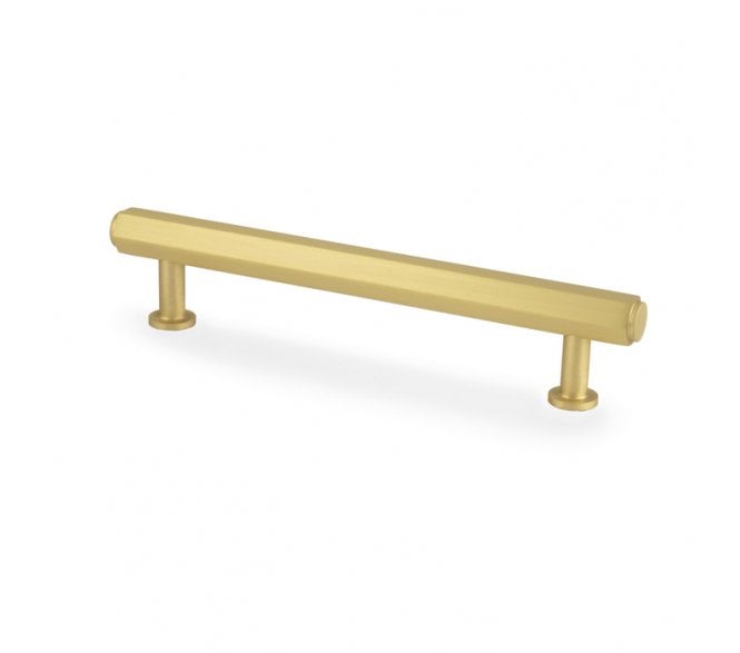 A&W AW830 Vesper Hex T- Bar Cabinet Pull Handles - Satin Brass