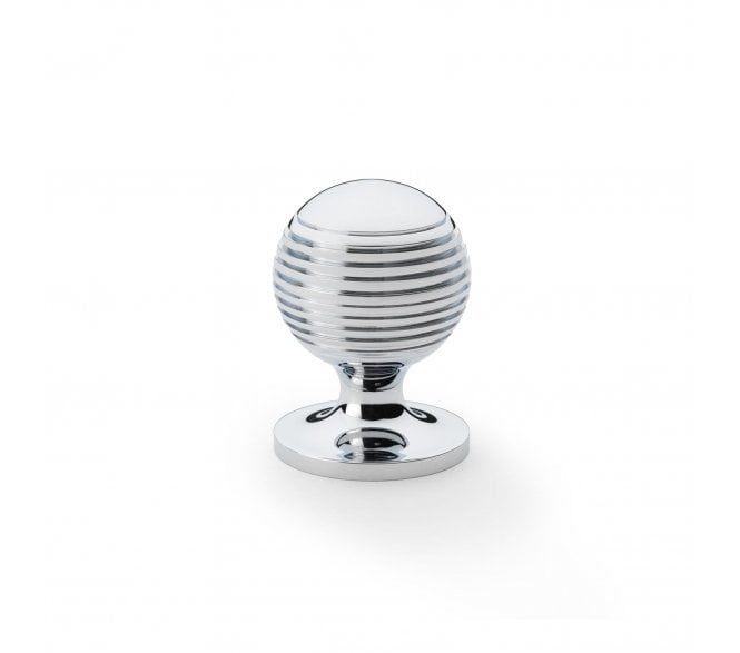 A&W AW832 Caesar Cupboard Knobs On Round Rose - Polished Chrome