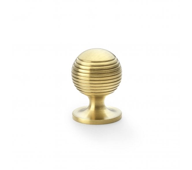 A&W AW832 Caesar Cupboard Knobs On Round Rose - Satin Brass