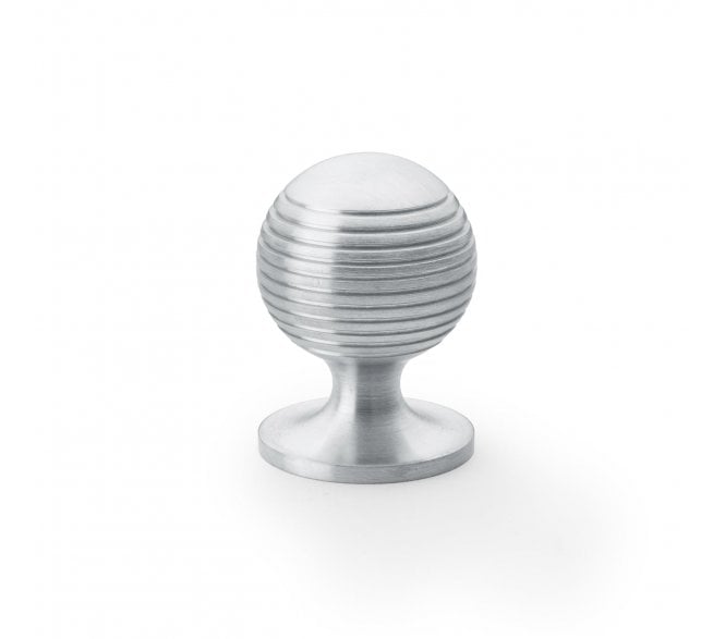 A&W AW832 Caesar Cupboard Knobs On Round Rose - Satin Chrome