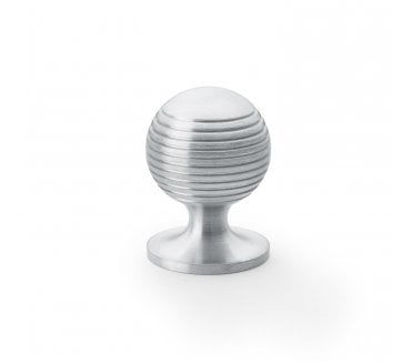 A&W AW832 Caesar Cupboard Knobs On Round Rose - Satin Chrome