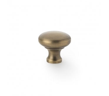 A&W AW83632 Wade Round Cupboard Knobs - Antique Brass