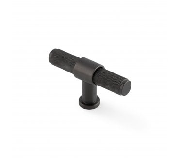 A&W AW838 Kingston Knurled T-Bar Cabinet Knob - Dark Bronze